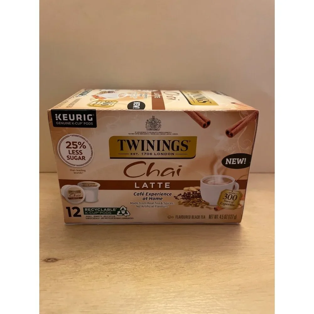 New 12ct Keurig Twinings Chai Latte K-Cup Pods 2 Available
